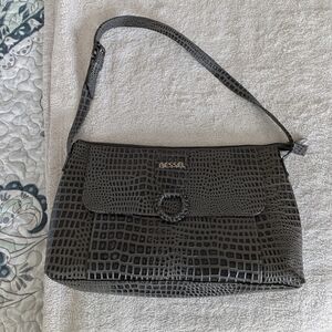 Bessel (Presumably Faux) Croc Grey Purse